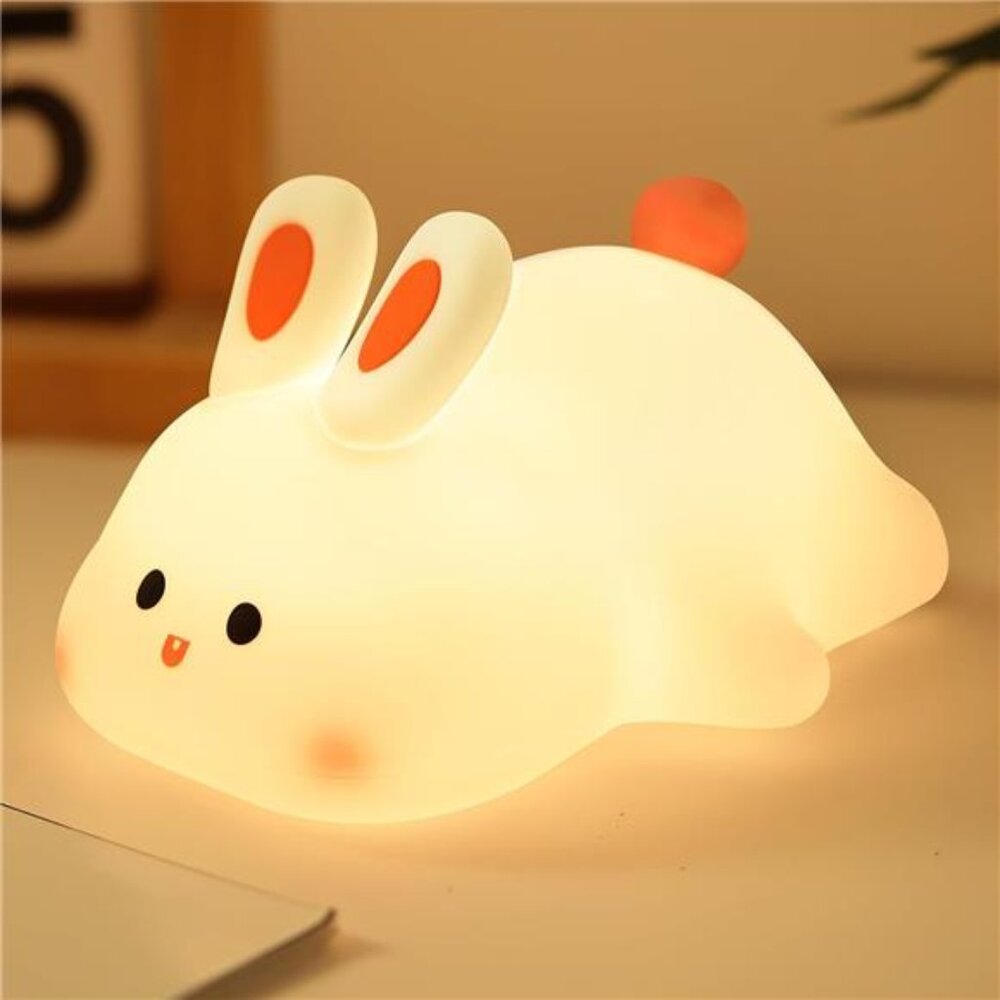 Bunny Night Light, Cute Silicone Nightlight for Baby Toddler,